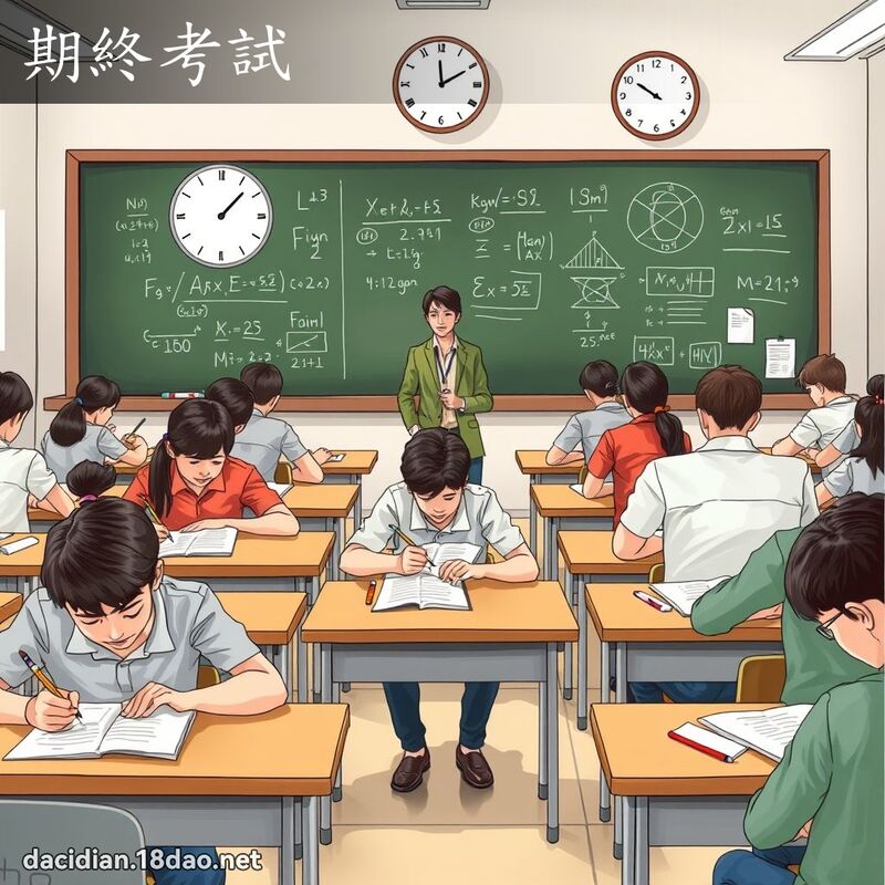 期終考試 - 國語大辭典配圖