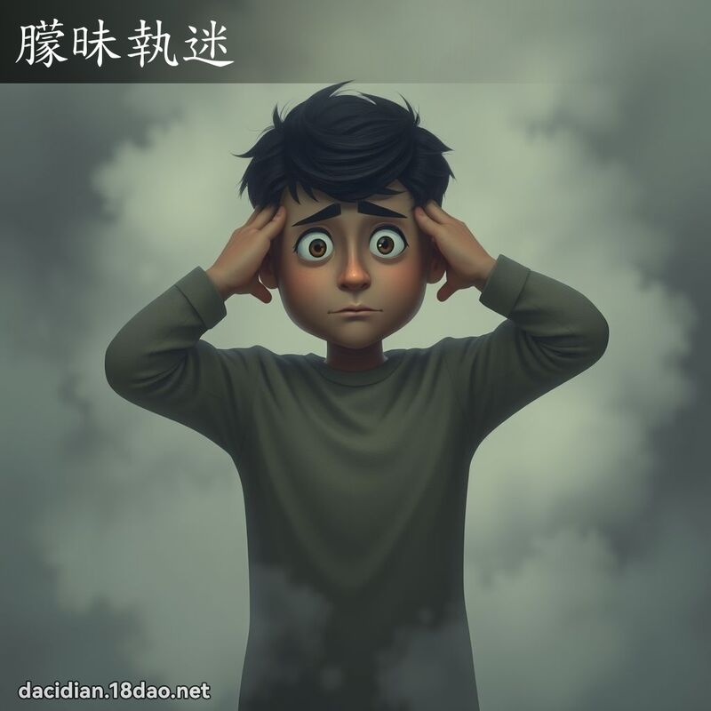 朦昧執迷 - 國語大辭典配圖