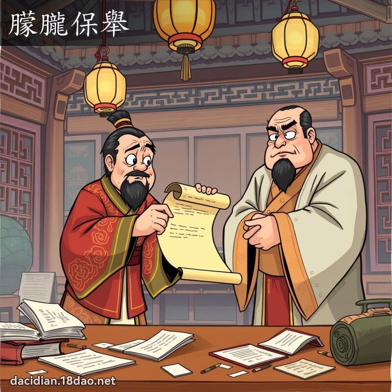 朦朧保舉 - 國語大辭典配圖