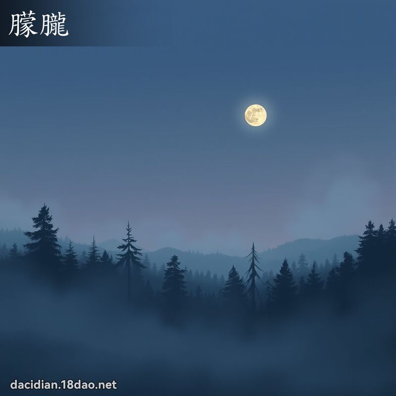 朦朧 - 國語大辭典配圖