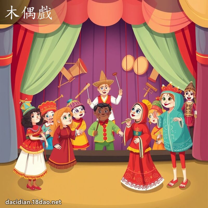 木偶戲 - 國語大辭典配圖