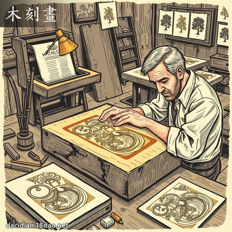 木刻畫 - 國語大辭典配圖