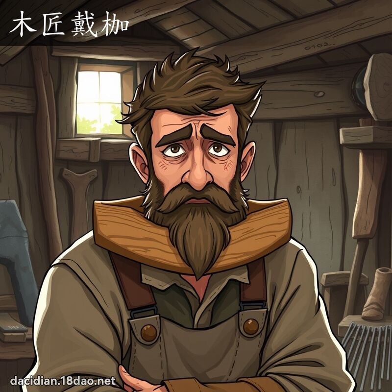 木匠戴枷 - 國語大辭典配圖