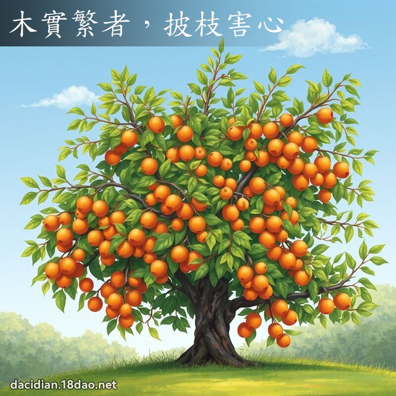 木實繁者，披枝害心 - 國語大辭典配圖