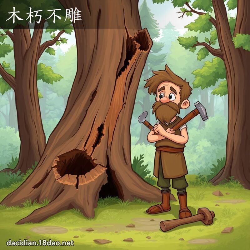 木朽不雕 - 國語大辭典配圖