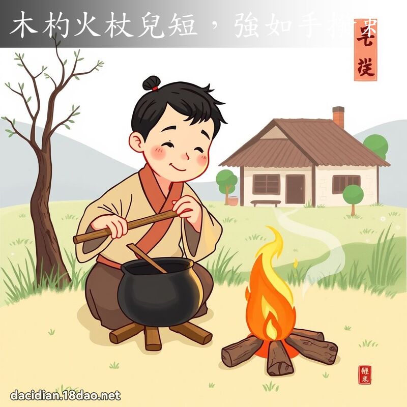 木杓火杖兒短，強如手撥剌 - 國語大辭典配圖