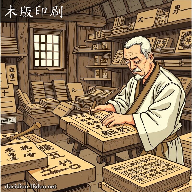 木版印刷 - 國語大辭典配圖