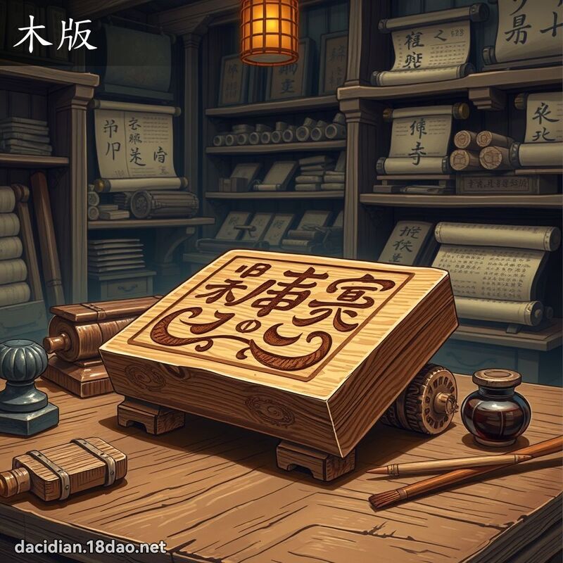 木版 - 國語大辭典配圖