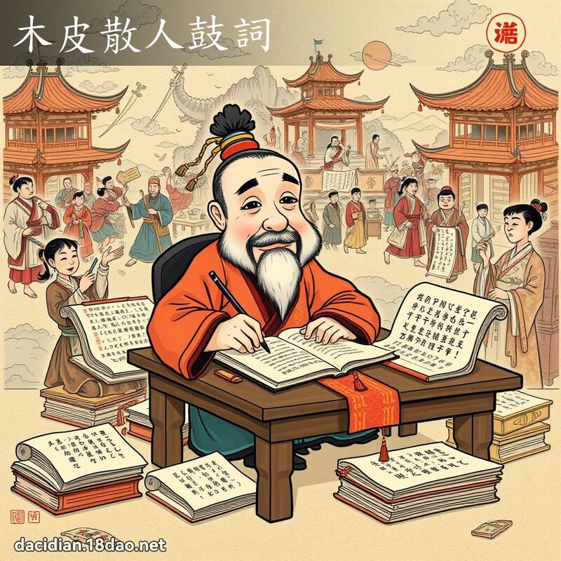 木皮散人鼓詞 - 國語大辭典配圖
