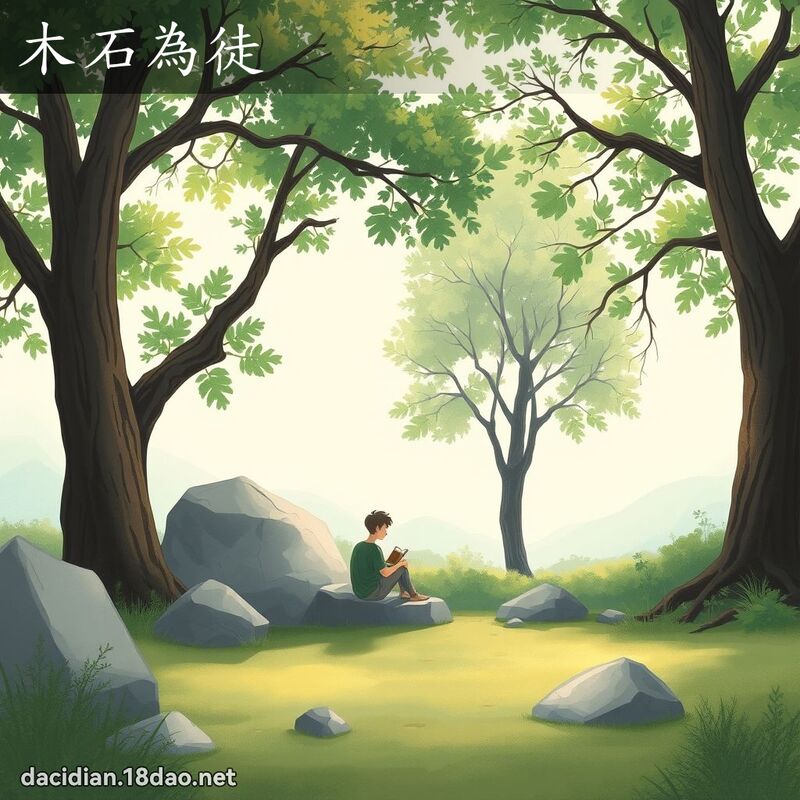 木石為徒 - 國語大辭典配圖