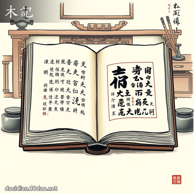 木记 - 国语大辞典配图