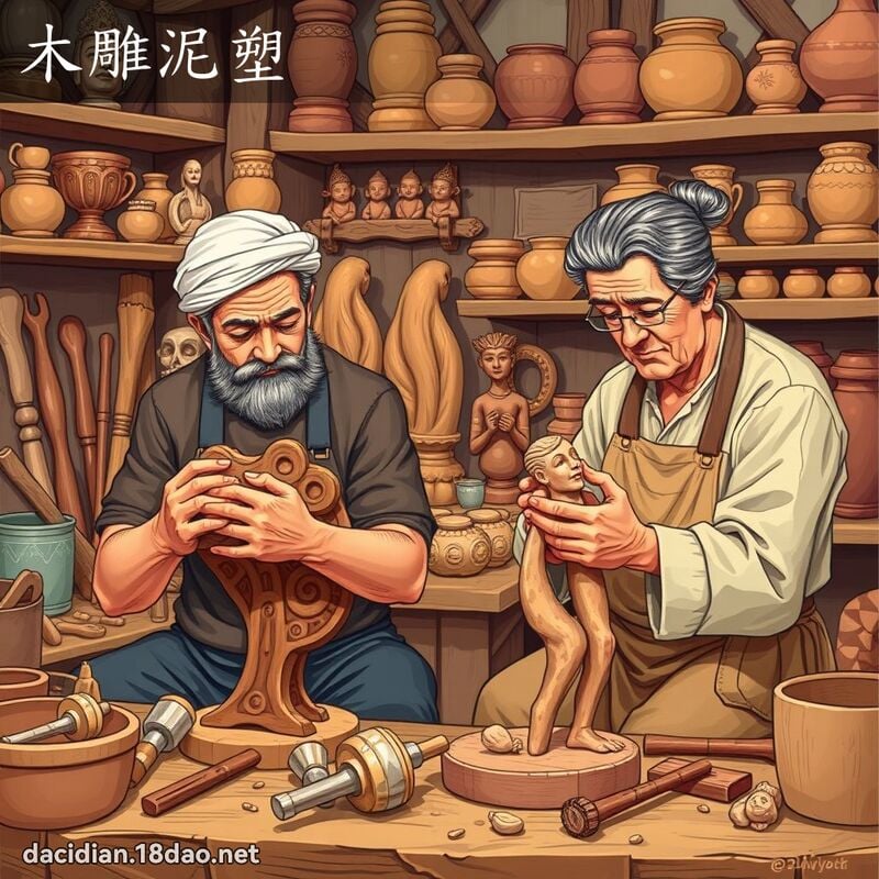 木雕泥塑 - 国语大辞典配图