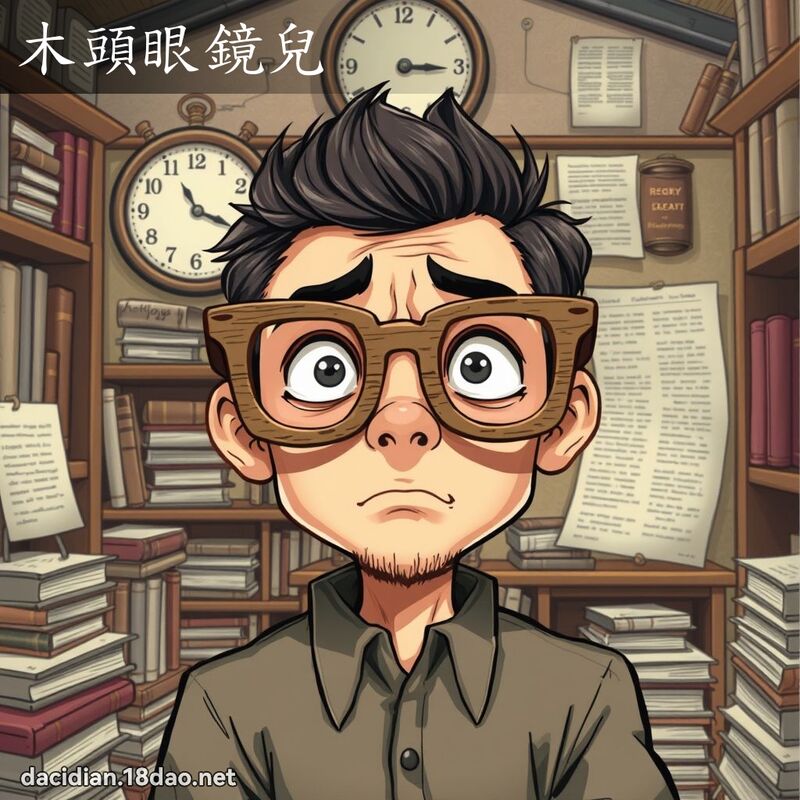 木頭眼鏡兒 - 國語大辭典配圖