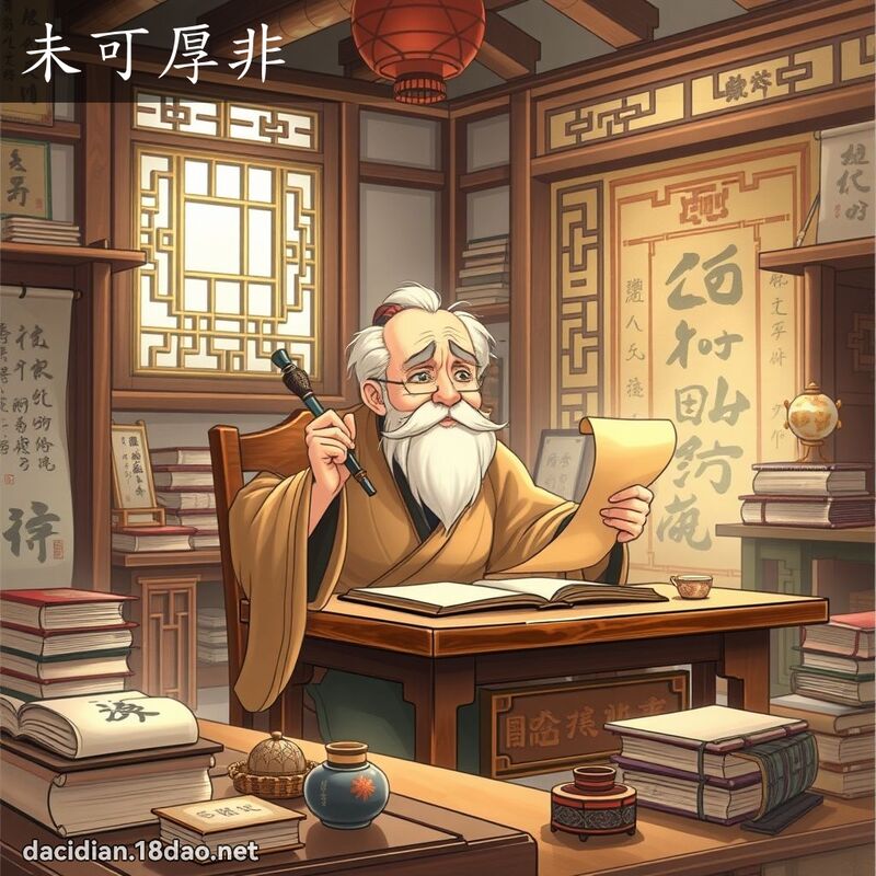 未可厚非 - 国语大辞典配图