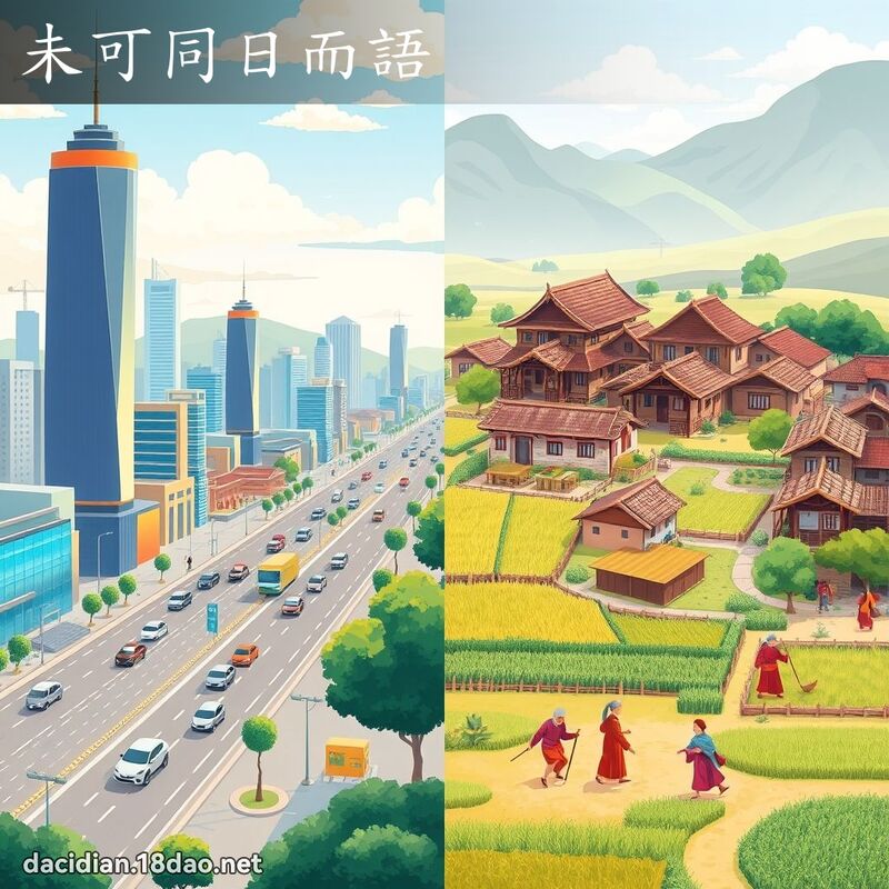未可同日而語 - 國語大辭典配圖