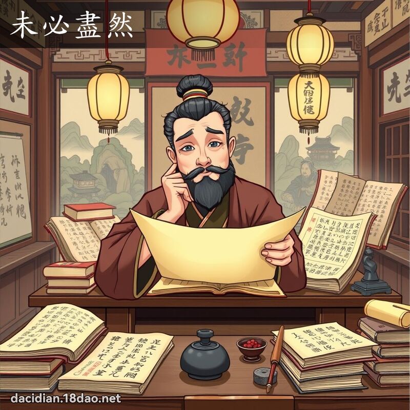 未必盡然 - 國語大辭典配圖