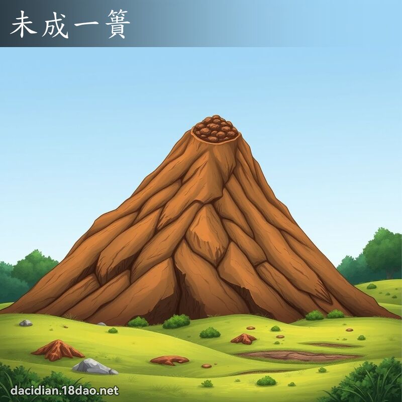 未成一簣 - 国语大辞典配图