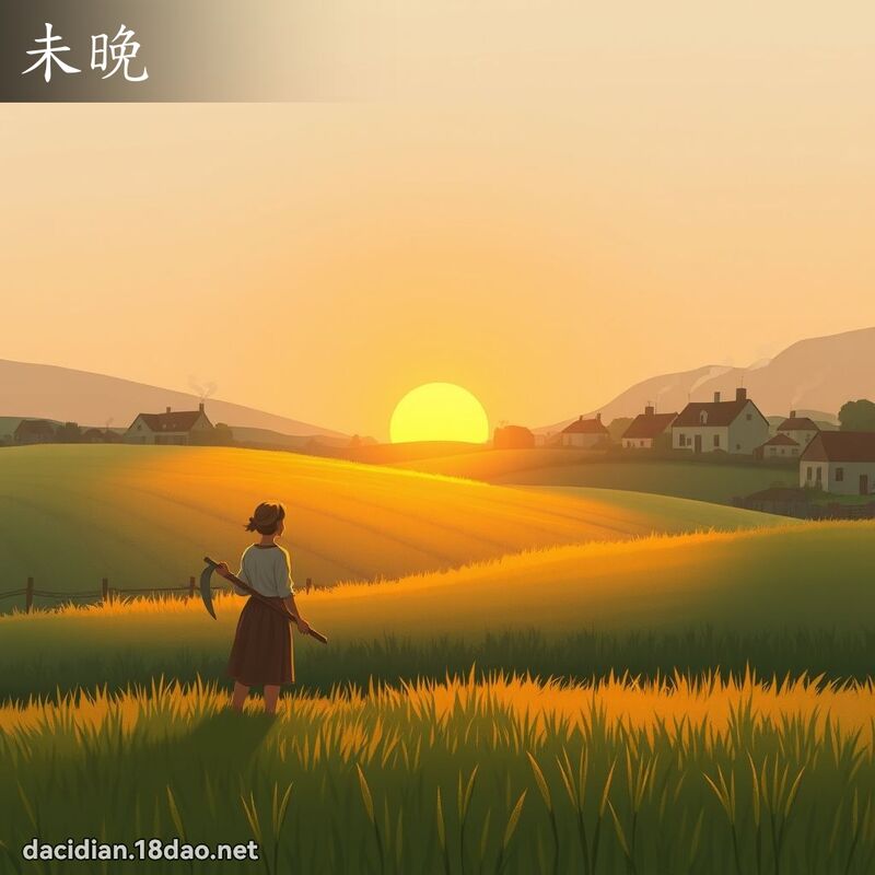 未晚 - 国语大辞典配图