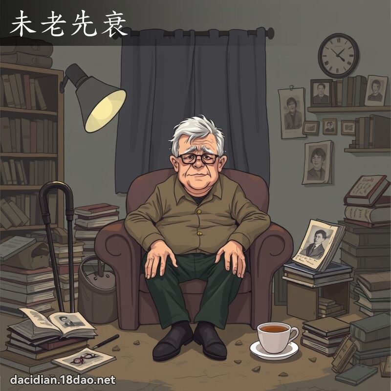 未老先衰 - 国语大辞典配图
