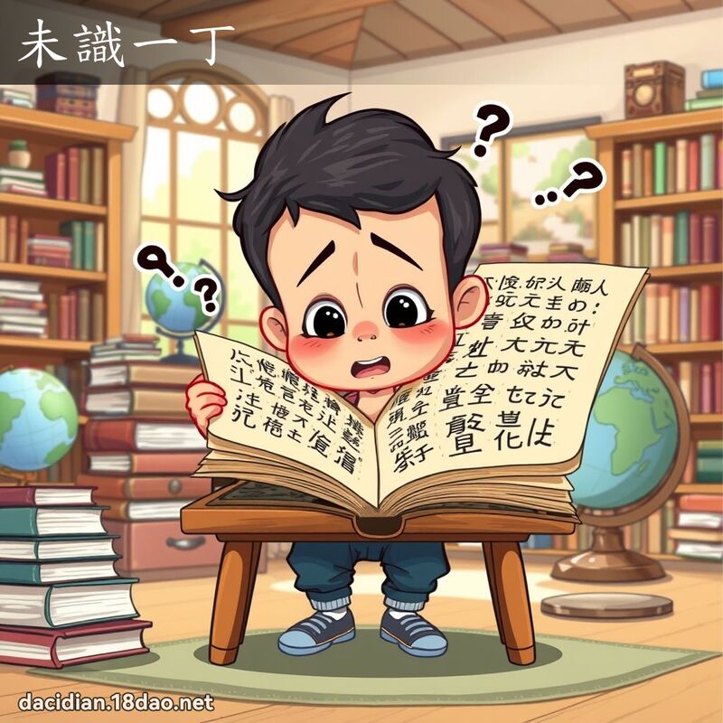 未識一丁 - 國語大辭典配圖