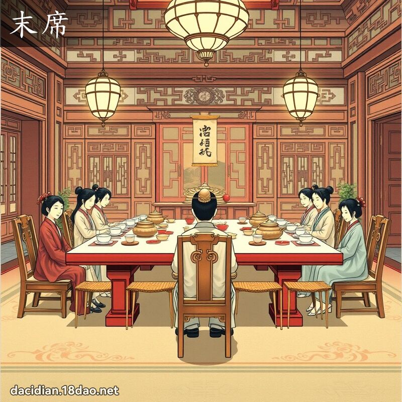 末席 - 國語大辭典配圖