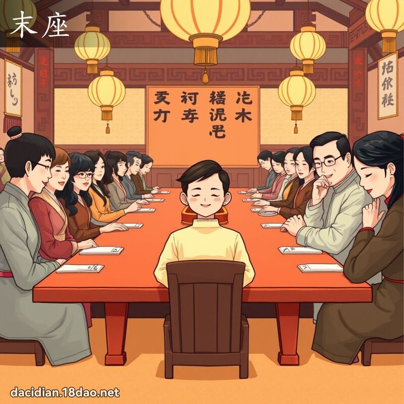 末座 - 国语大辞典配图