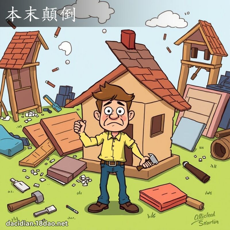 本末顛倒 - 国语大辞典配图