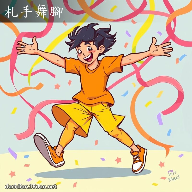 札手舞脚 - 国语大辞典配图