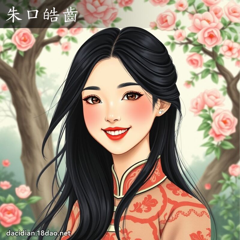 朱口皓齒 - 國語大辭典配圖