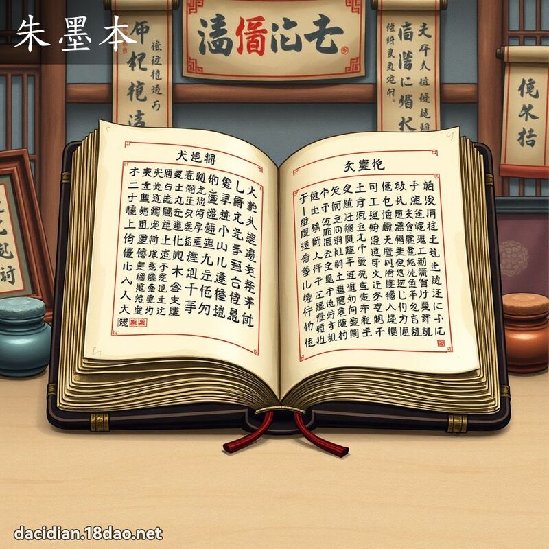 朱墨本 - 国语大辞典配图