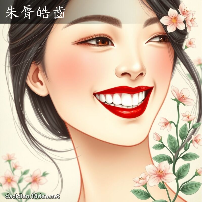朱脣皓齒 - 國語大辭典配圖