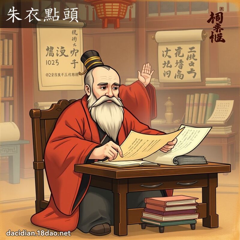 朱衣點頭 - 國語大辭典配圖