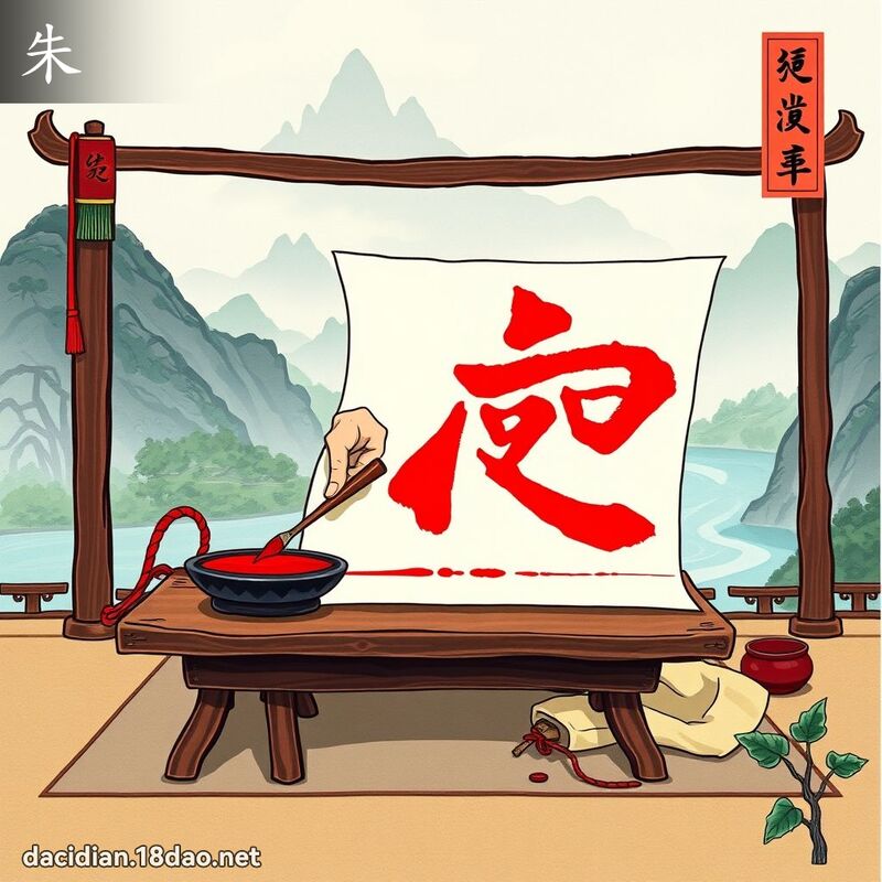 漢字: 朱 (多音字)