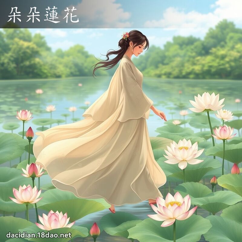 朵朵莲花 - 国语大辞典配图