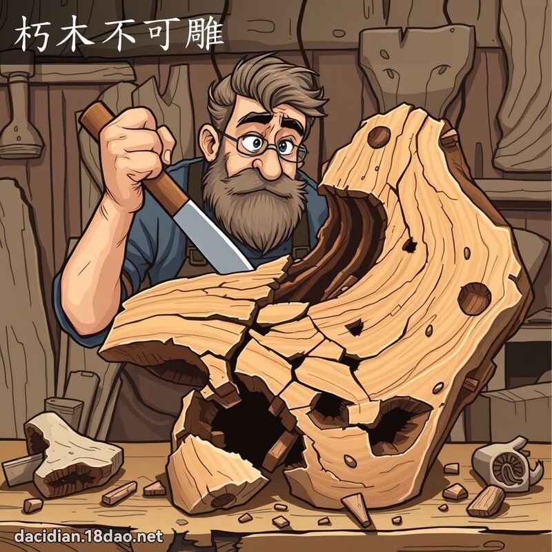 朽木不可雕 - 国语大辞典配图