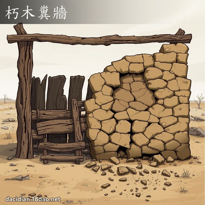 朽木粪墙 - 国语大辞典配图