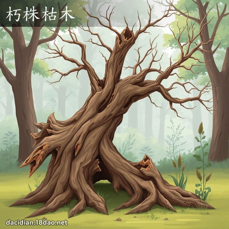 朽株枯木 - 国语大辞典配图