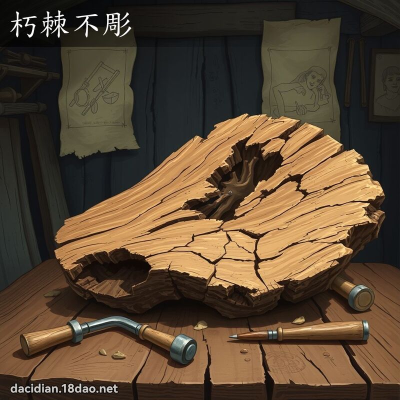 朽棘不彫 - 國語大辭典配圖