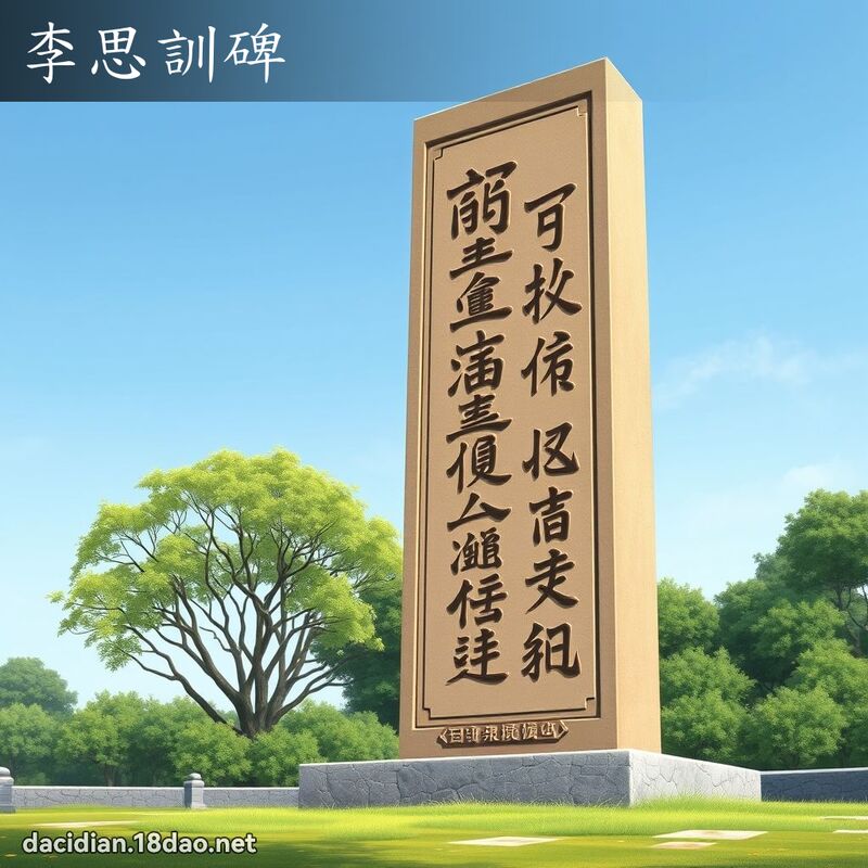 李思训碑 - 国语大辞典配图
