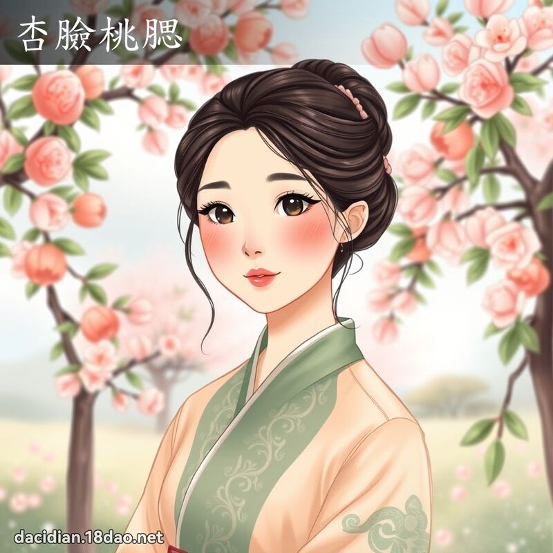 杏臉桃腮 - 國語大辭典配圖