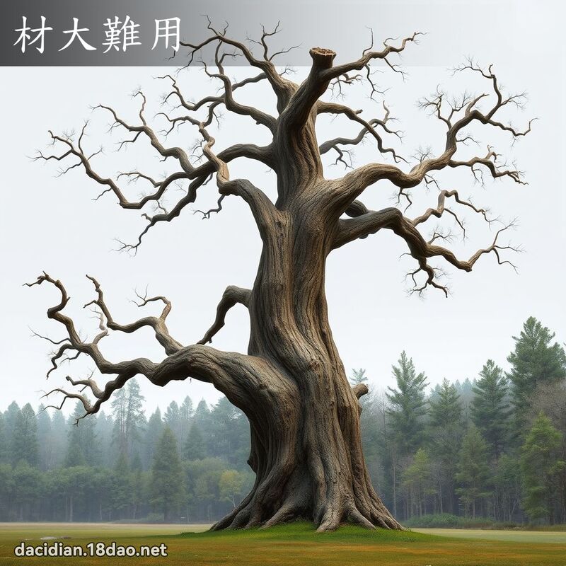 材大难用 - 国语大辞典配图