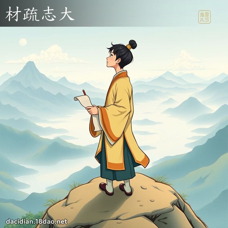 材疏志大 - 國語大辭典配圖