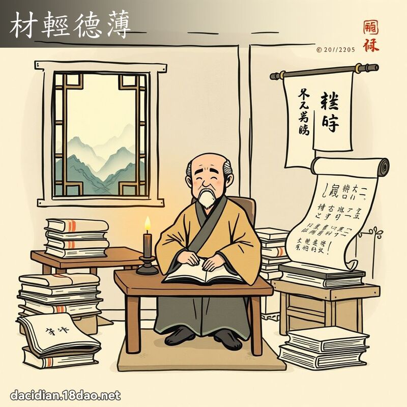 材輕德薄 - 國語大辭典配圖
