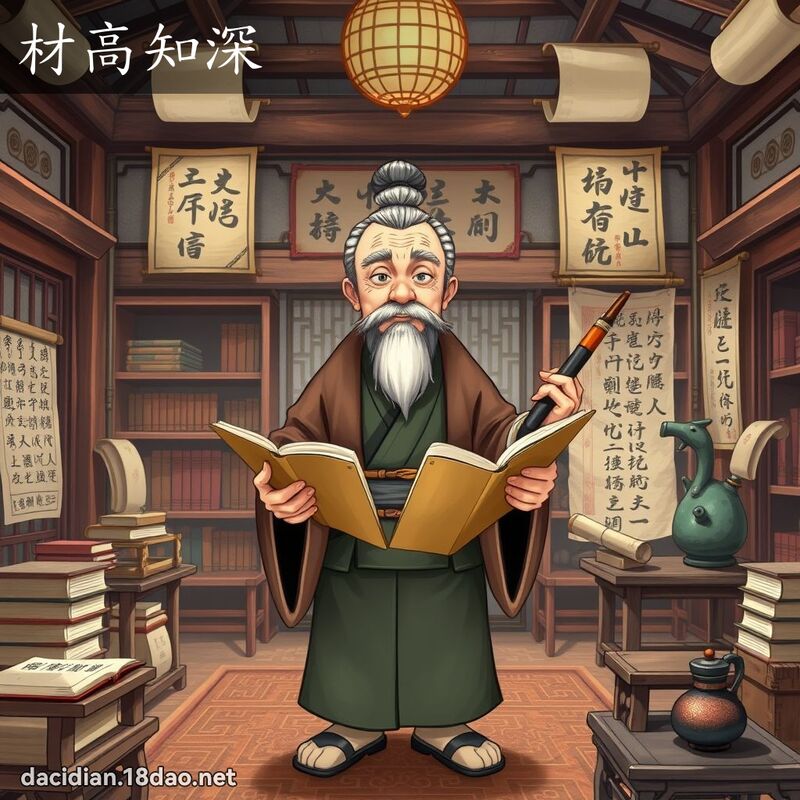 材高知深 - 國語大辭典配圖