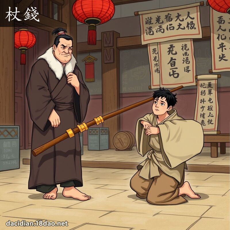 杖錢 - 國語大辭典配圖