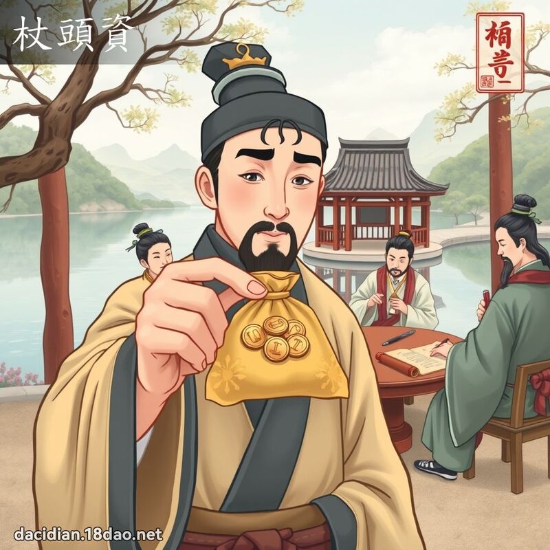 杖头资 - 国语大辞典配图