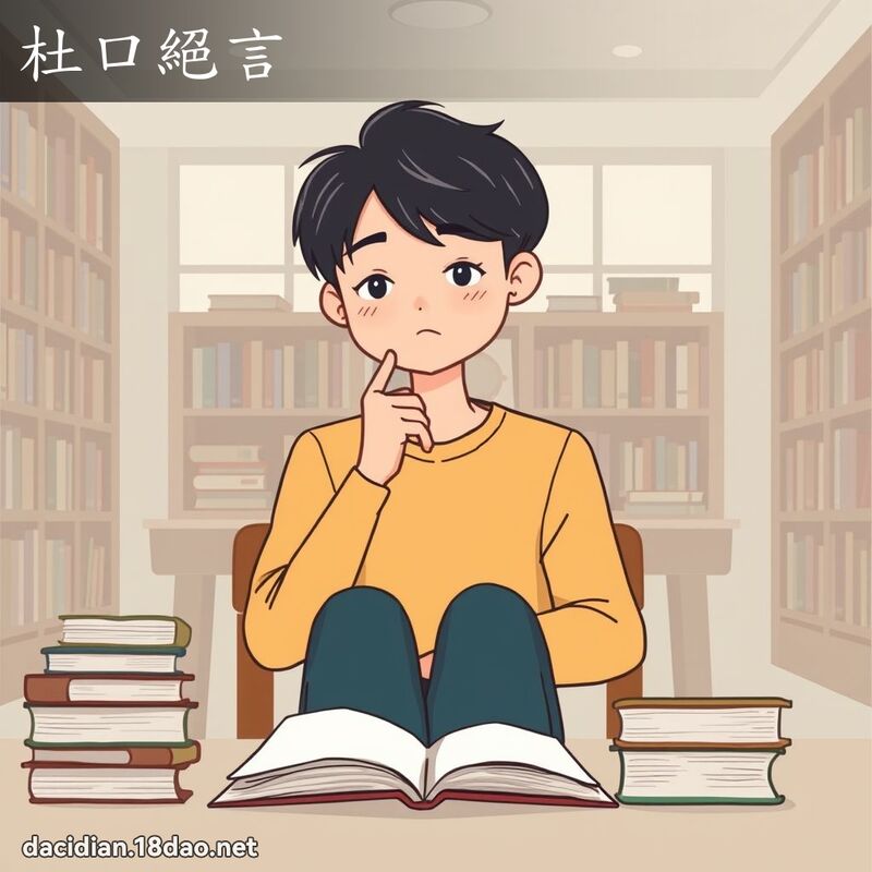 杜口绝言 - 国语大辞典配图