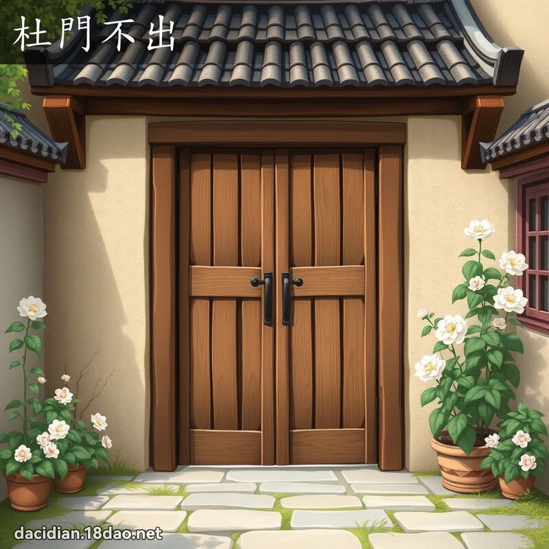 杜门不出 - 国语大辞典配图