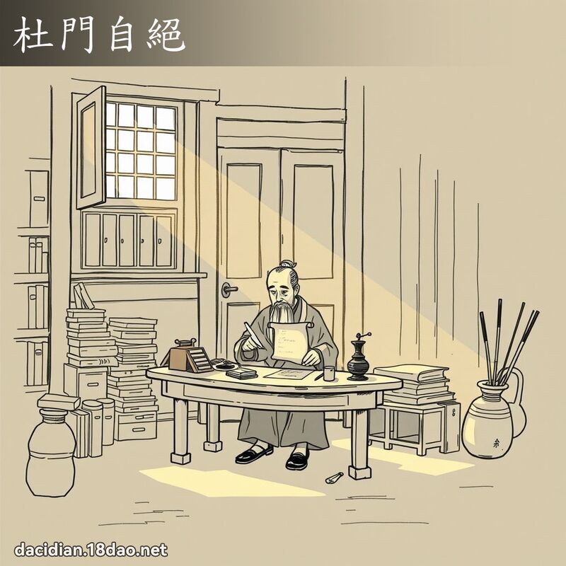 杜門自絕 - 國語大辭典配圖