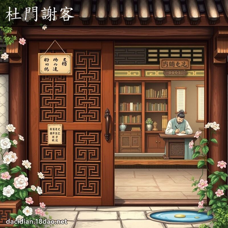 杜門謝客 - 國語大辭典配圖